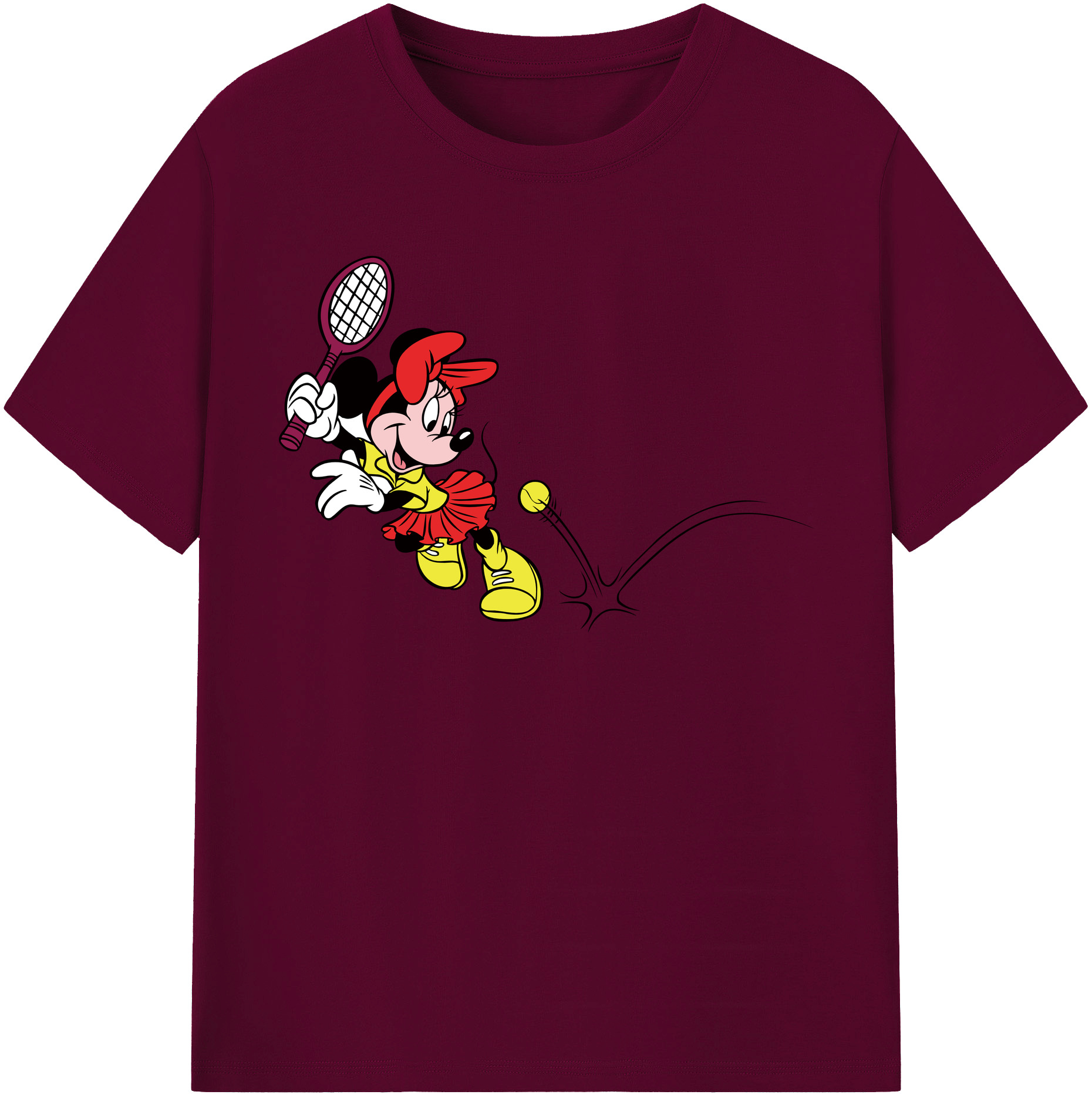 （画像用） ミッキーマウス Mickey Mouse レディースカジュアルプリントTシャツ（綿100％）